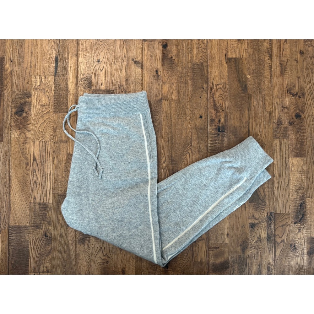 Ralph Lauren RLX 100% Cashmere Jogger Pants Heathered Gray Stripe Size M